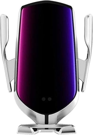 Amazon 電池 内蔵 エンジン 切る 自動 開閉 車載 ホルダ Qi ワイヤレス 充電 器 スマホホルダ Iphone 充電 器 電動 式 アルミ 合金 電気 めっき 鏡面 仕上げ スマホスタンド 10 W 7 5 W