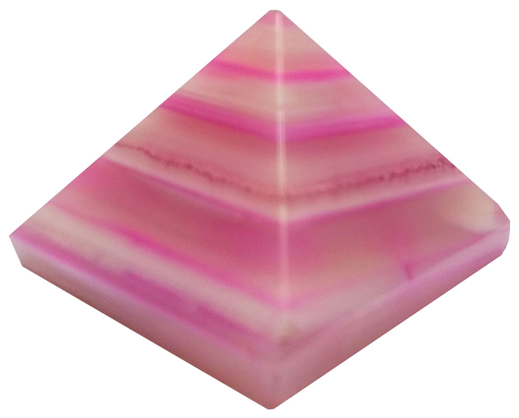 Purpledip Pink Onyx Stone Pyramid: Reiki Healing Divine Spiritual Crystal (11940)