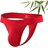 Mauro Kane Men's Sexy Thong Underwear Breathable Bamboo Rayon G-strings No Show Comfort Panties