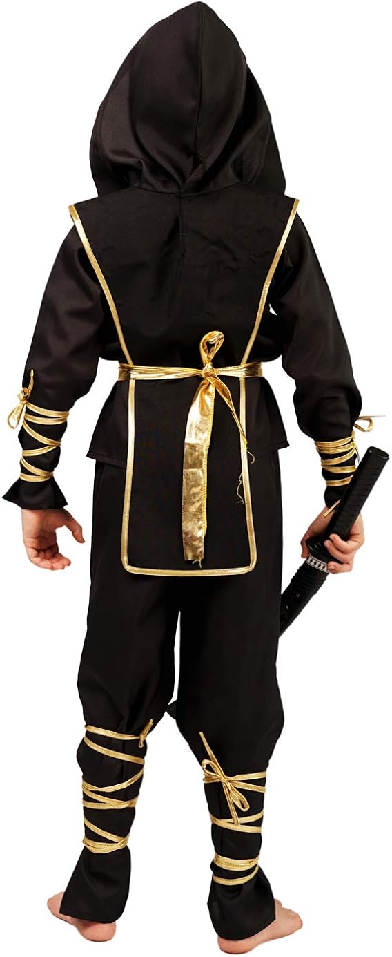 Deguisements Costumes D Epoque Homme Golden Dragon Ninja Warrior Assassin Samurai Costume Halloween Robe Fantaisie Deguisements