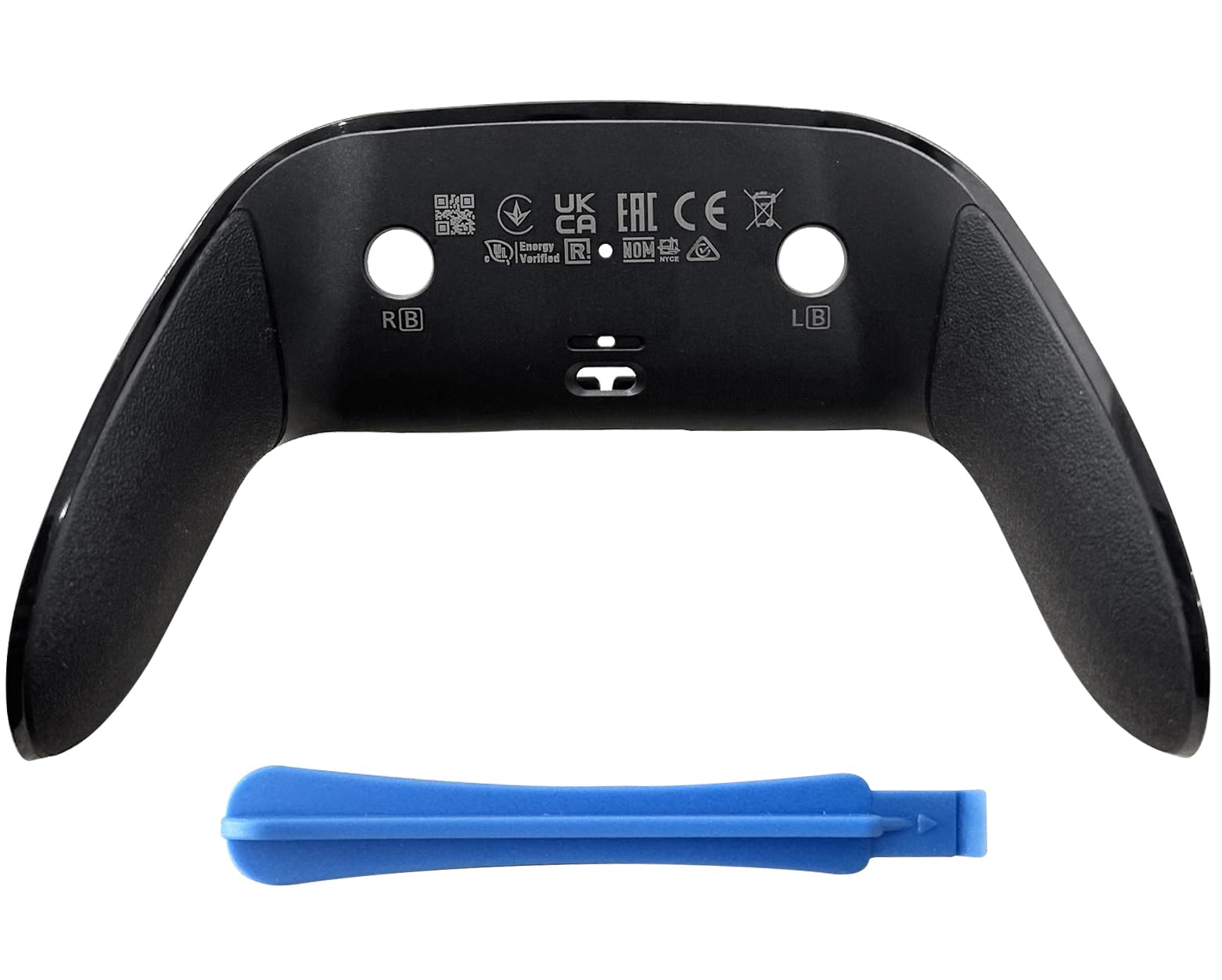 Replacement Back Shell Cover Trim forDualSense Edge Controller Compatible withPS5 DSE- Clip-On Housing with OEM-Spec Soft Rubber Grip, Fixes Yellowing & Peeling (Black)