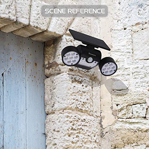 OUKANING Solar Lights Outdoor Motion Sensor Solar Garden 30 LED Super Bright with Solar IP65 Waterproof Wall Lamp Outdoor Lamps 360 ° Rotatable Dual Headlight for Garage