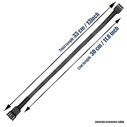 12" PWM Fan Extension Cable, 4-Pin PC Cable