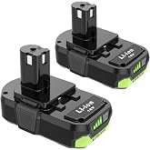 PEYESTEN 2 Packs 3.0 Replacement for Ryobi 18V Lithium Battery, Compatible with Ryobi 18 Volt ONE+ System Power Tools