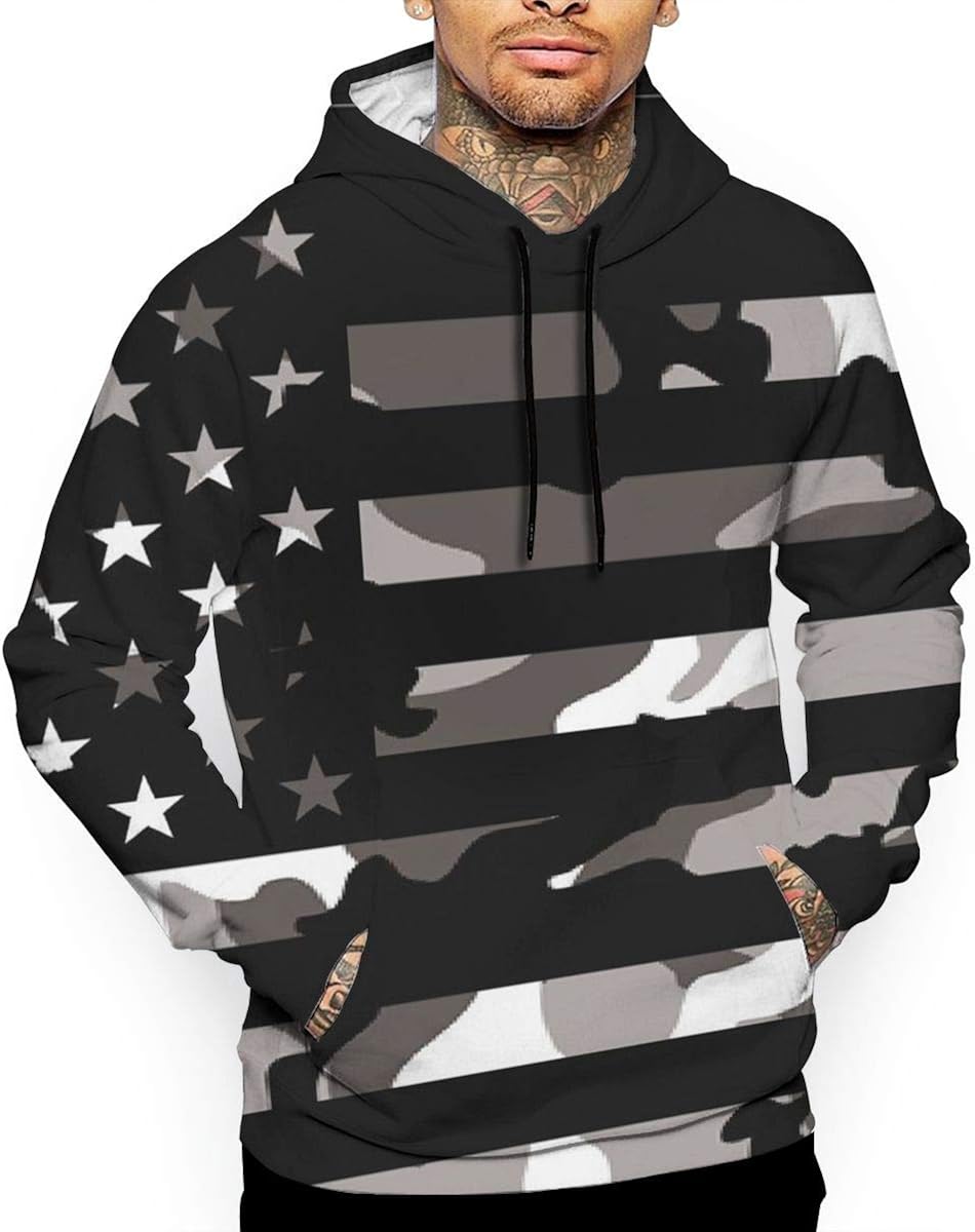 American Camo Flag T-Shirt Hooded with 