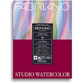 Fabriano Studio Watercolor Pad, Cold-Press, 9" x 12", 90 lb., 20 Sheets