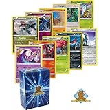 25 Pokemon Rare Card Lot 120 HP or Higher with Holos! No Duplicates! Bonus Pokemon Collectible Coin! Includes Golden Groundhog Deck Box!