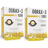 Kit 2 Ograx 3 1000 Suplemento Cães Gatos 30 Cápsulas Ômega 3
