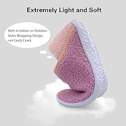 Fuzzy House Slippers for Women Men Indoor Closed
