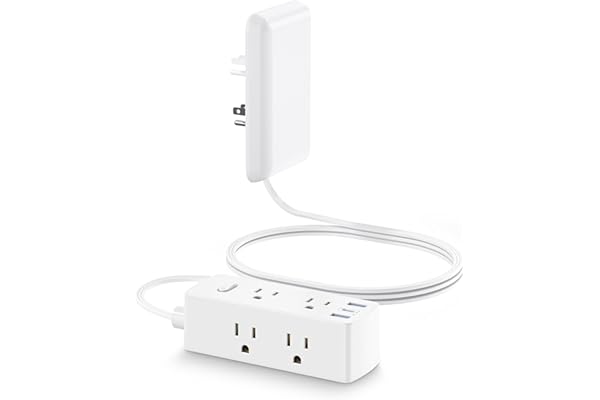 Olcorife Flat Extension Cord with Outlet 1