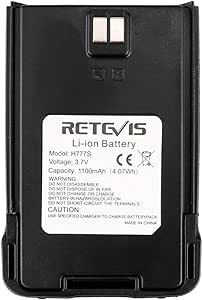 Retevis H-777S Walkie Talkies Battery,1100mAh Rechargeable Battery,3.7V 2 Way Radios Battery for Retevis H-777S Walkie Talkies (1 Pack)