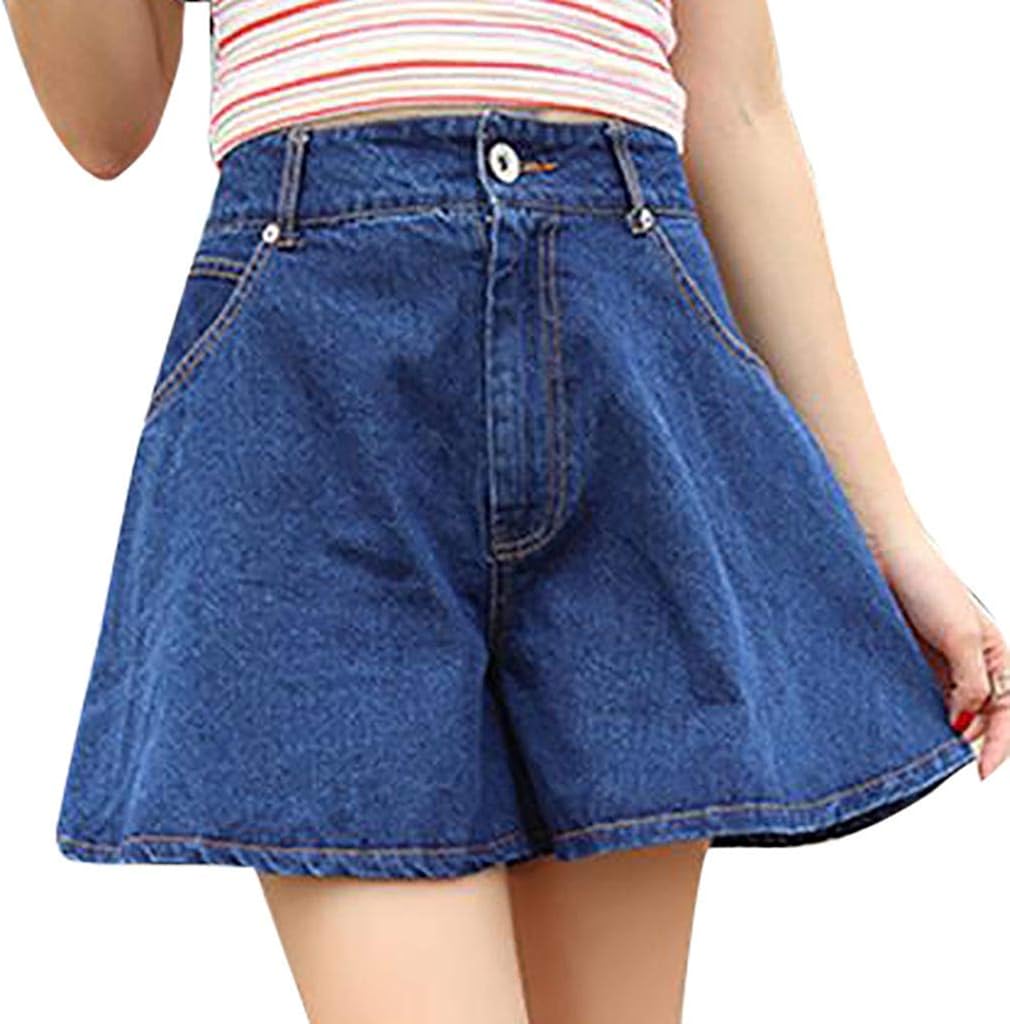 high waisted ruffle denim shorts