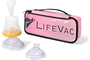 LifeVac Pink Travel Kit - Portable Suction Rescue Device, First Aid Kit for Kids and Adults, Portable Airway Suction Device for Children and Adults
