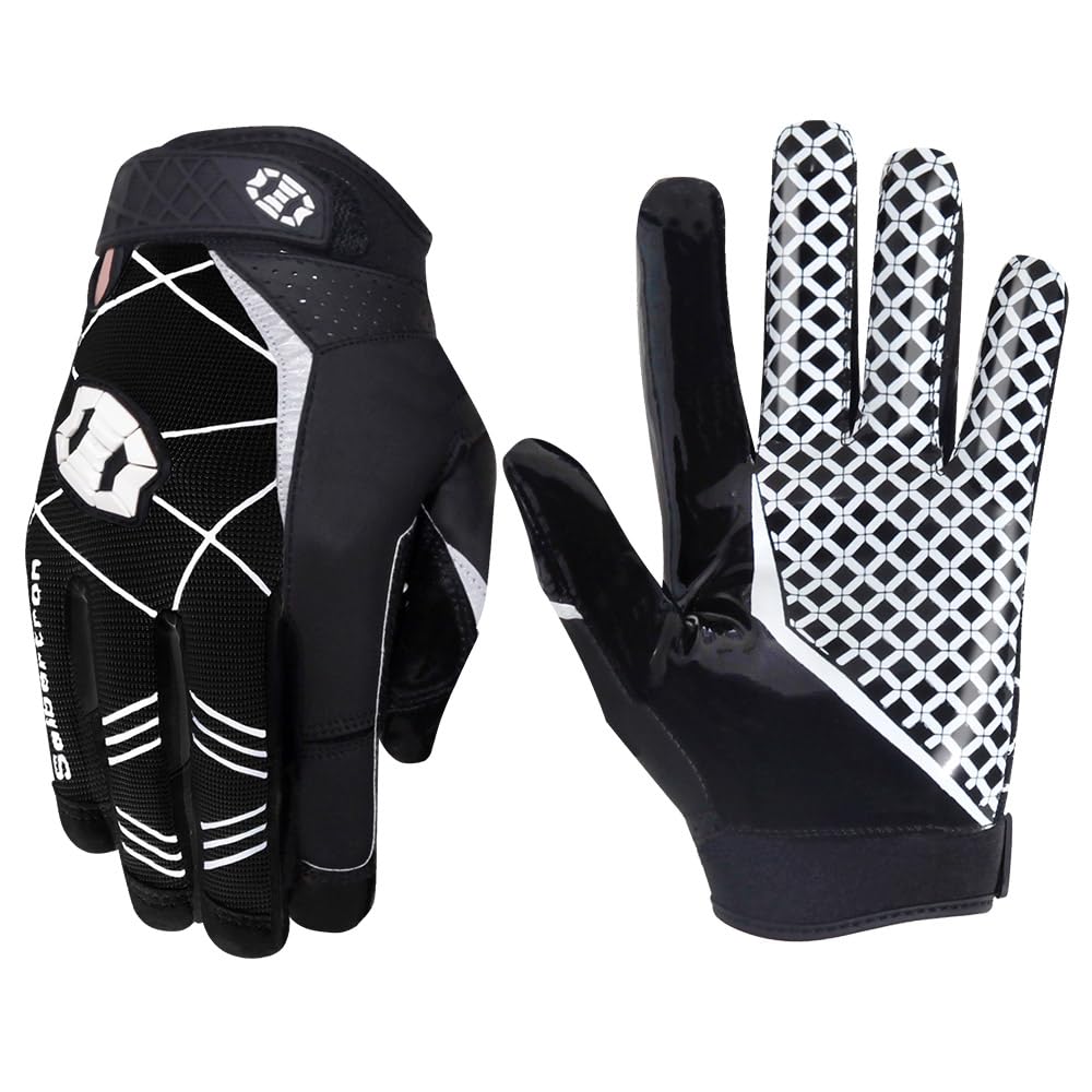 Seibertron Pro 3.0 Elite Ultra-Stick Sports Receiver Glove American Football Gloves Youth and Adult (Black, XXL)