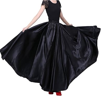 Amazon Com Women S 20 Yard Floor Length Circle Satin Dance Skirt