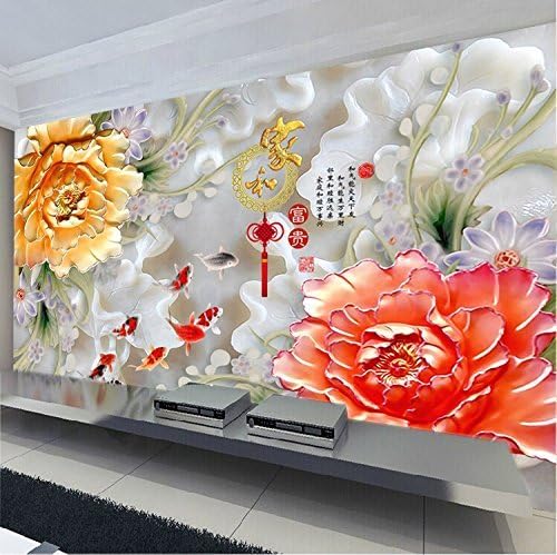 Cross stitch, flower, peony, fish, Chinese style, C0155