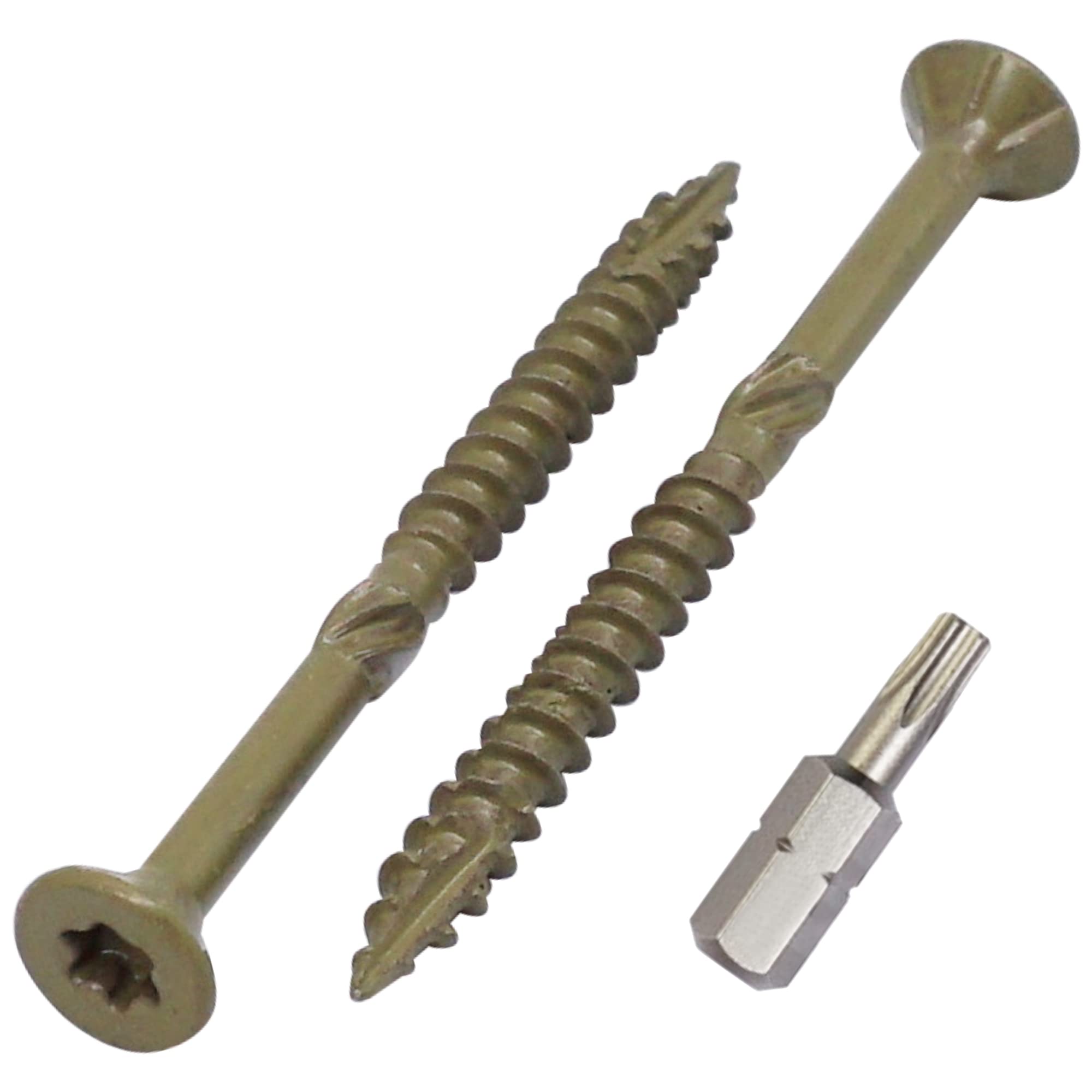 Marcopol Screws, 300 pcs, 3.5 x 45 mm, Type 17, Torx Head, Anti-corrosion Finish, Wood Screws, Green, Partially Threaded, Pack of 300