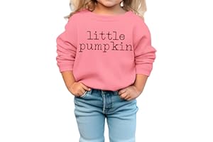 GLIGLITTR Toddler Baby Girls Halloween Sweatshirt Little Pumpkin Crewneck Pullover Tops Long Sleeve Outfit Shirt Fall Clothes