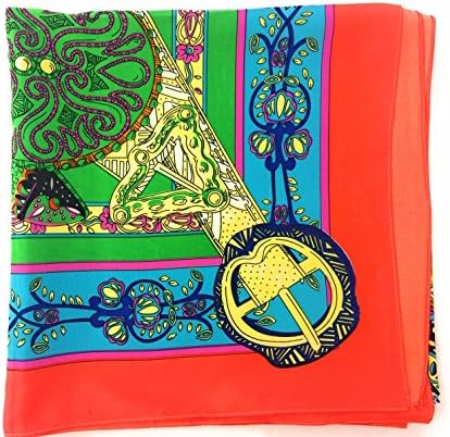 SILK SQUARE IN STYLE OF HERMES SCARF SILK SHAWL SILK WRAP WOMENS FASHION SCARF