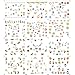 Bhbuy Christmas Snowflakes Snowmen 3D Nail Art Stickers