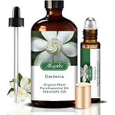 MLYNKL Gardenia Essential Oil for Diffuser Massage Candle Gardenia Oil 4 oz | Gardenia Fragrance Oil For Soap Cleaning Making DIY,For Car Office Yoga studios,120ml+0.33oz Roll-On Essential Oils