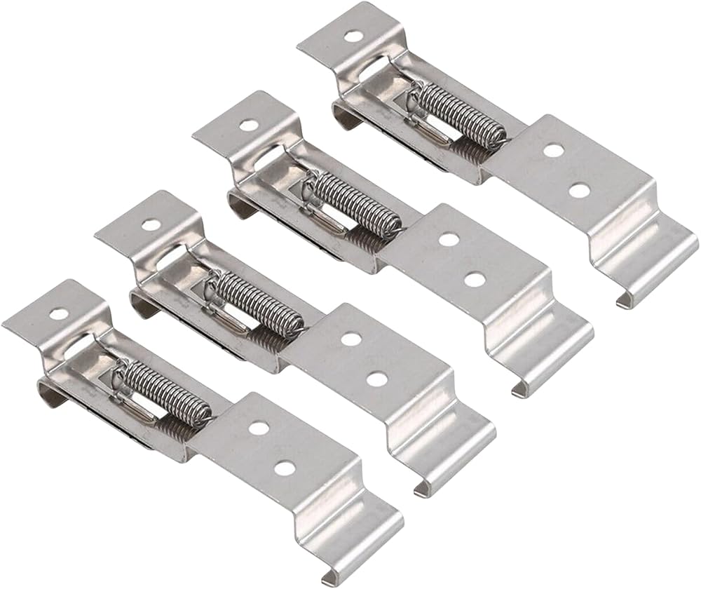 Shudyear 4 Pcs Trailer Number Plate Holder Stainless Steel Bracket Clips