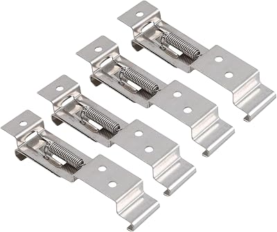 Shudyear 4 Pcs Trailer Number Plate Holder Stainless Steel Bracket Clips