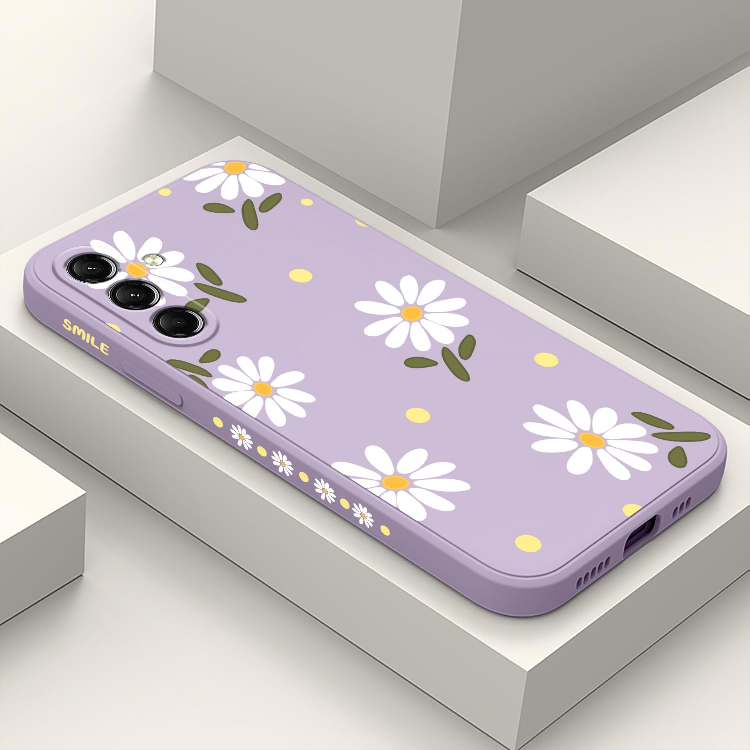 LEECG for Samsung Galaxy S26 Plus Case, Slim Thin Soft Touch Flowers Pattern Design Phone Cover for Galaxy S26 Plus 6.7 inch, Daisy Purple