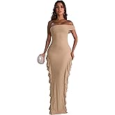 Figdaw Fully Lined Soft Sequin Evening Dress for Women Formal,Wedding,Prom,Gala