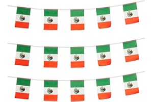MFLAGPERFT Mexico Flags Mexican Small String Mini Flag Pennant Banner Decorations