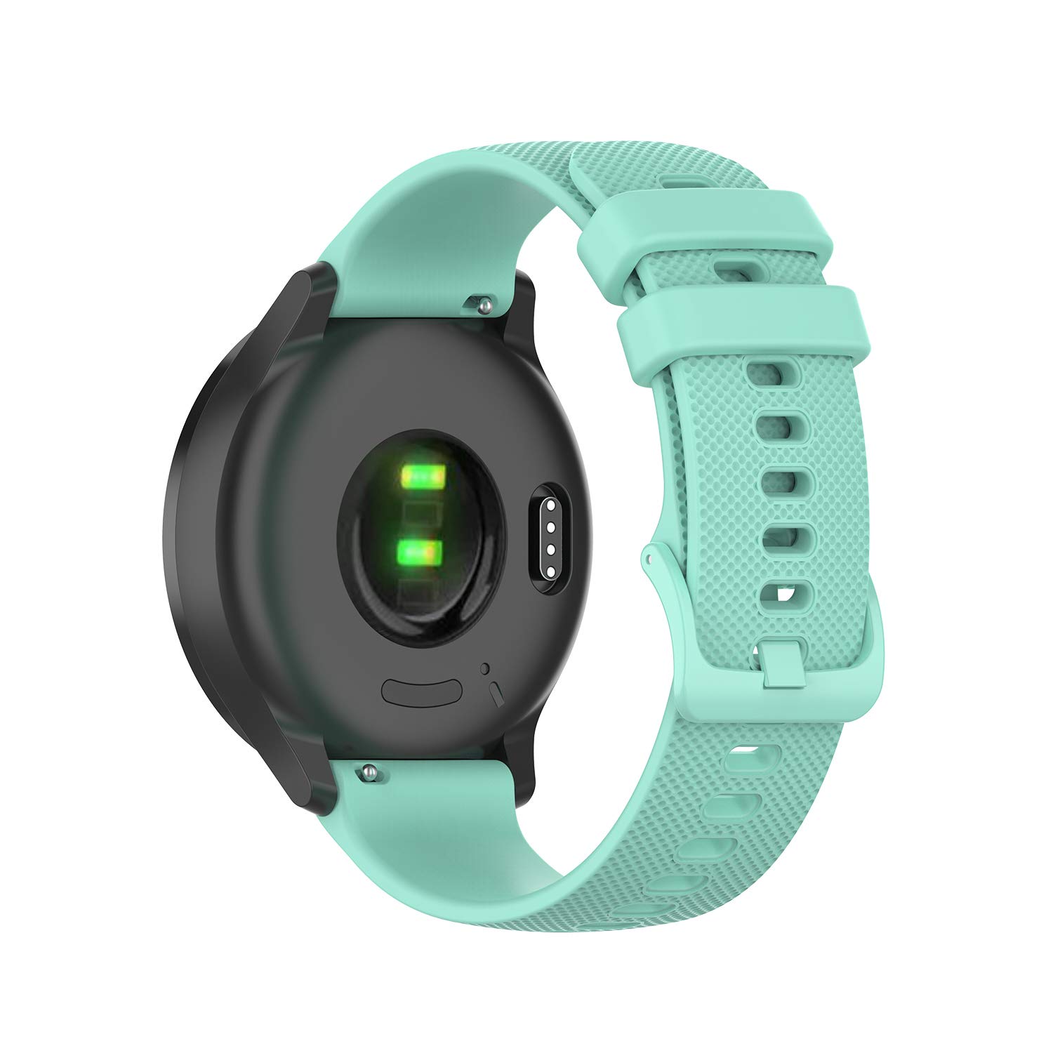 Tiggo 20 mm Bracelet for Garmin Vivomove Sport Strap, Replacement Strap, Silicone Strap, Watch Strap for Garmin Venu 2 plus/Approach S40/Garmin Forerunner158/Forerunner55 (Teal Green), Silicone