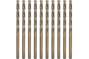 Metric Cobalt Drill Bits 4mm 10PCS, M35 high Speed Steel, high Hardness Straight Shank Drill, Mechanical or Hand Drill for Dr