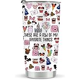 Vacation Trip Gift, Fairytale Fans Coffee Mug, Mouse Family Trip Snacks, Fairy Tales Gifts, Cartoon Character Lover Gift, Mouse Ice Cream, Insulated Stainless Steel Coffee Tumbler, BPA Free 20 oz