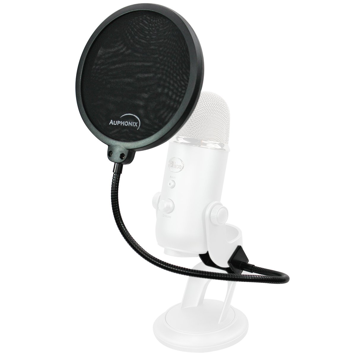 Blue Yeti Pop Filter - 6-inch - Eliminates The Thudding From B and P Sounds Hitting The Microphone