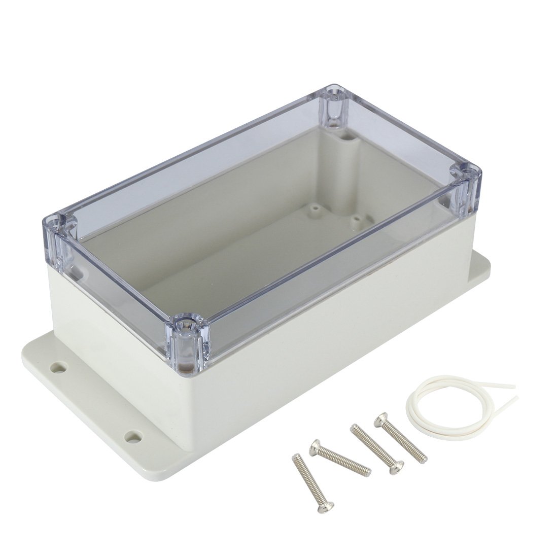 Sourcingmap 6.2"x3.5"x2.5"(158mmx90mmx64mm) ABS Junction Box Universal Project Enclosure w PC Transparent Cover