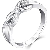 STARCHENIE Infinity Heart Ring for Women 925 Sterling Silver Size 5-10