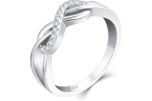 STARCHENIE 925 Sterling Silver Infinity Promise Ring for Women Size 5-10