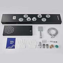 TSIBOMU Shower Panel Tower System with LED Rainfall