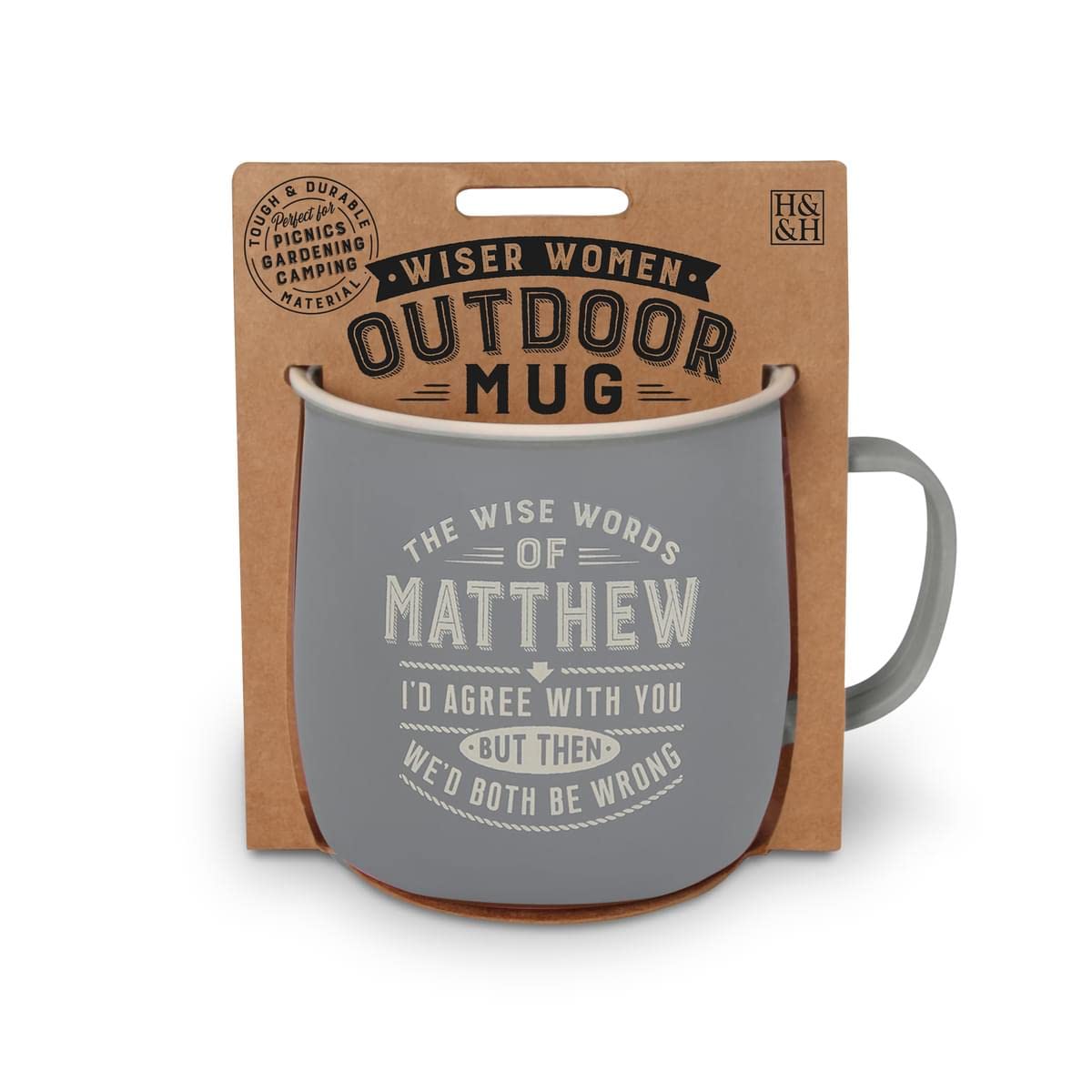 History & Heraldry Personalised Outdoor Mug (Matthew)