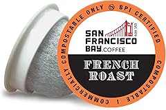 San Francisco Bay Coffee - Dark Roast - French Roast (80 ct) - Single Serve Coffee Pods, Commercially Compostable, K Cup Comp