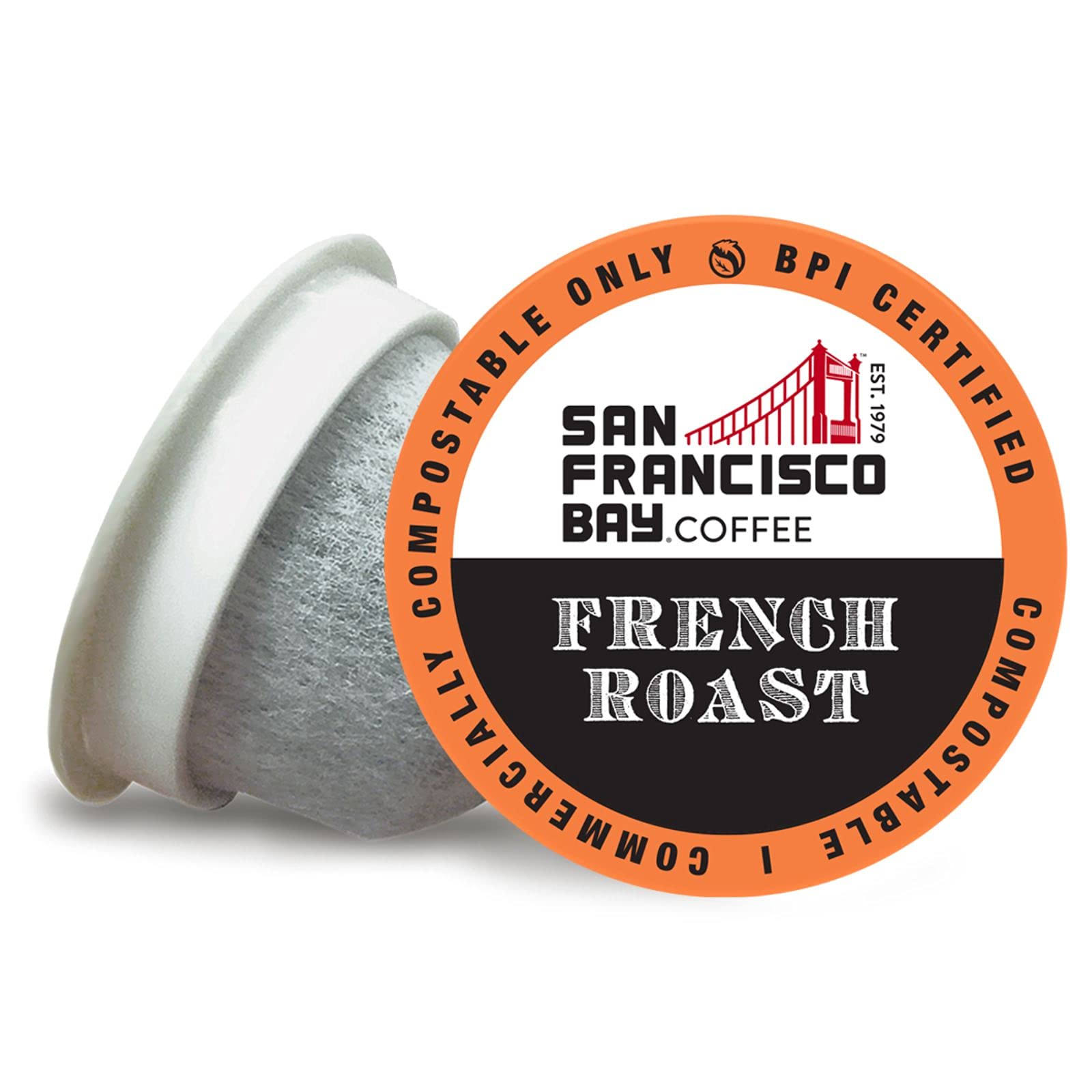 SAN FRANCISCO BAYCompostable Coffee Pods - French Roast (36 Ct) K Cup Compatible including Keurig 2.0, Dark Roast