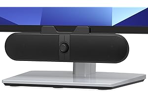 Computer Speakers for Desktop PC, Monitor Speakers with Easy Volume Knob, Sturdy Clamp, Clear Sound, Decent Bass, USB Plug in