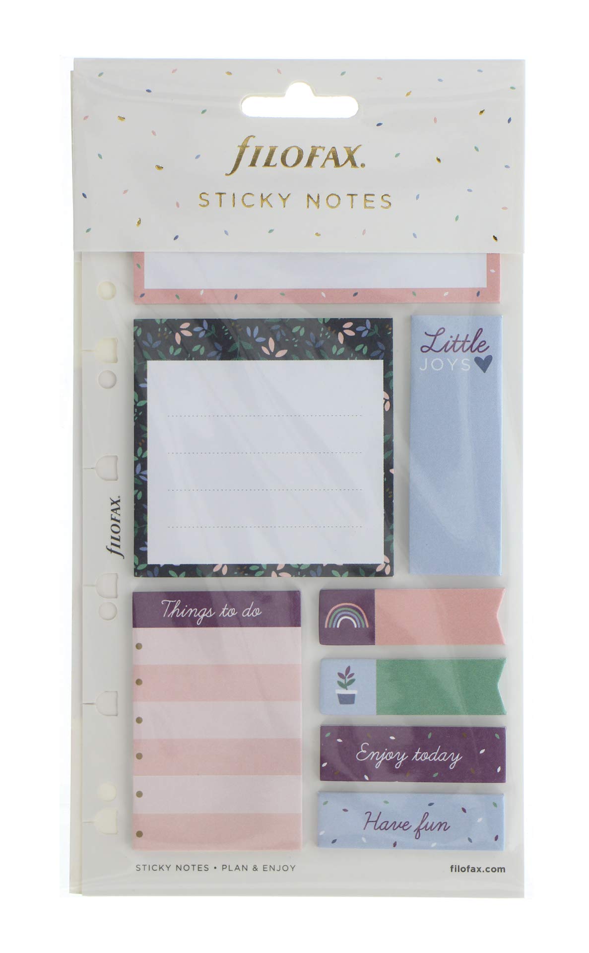 Filofax Garden Sticky Notes, Pink, 95mm x 164mm