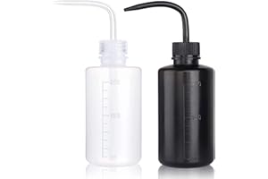 GENERIC 250ML 2PC Plastic Squeeze Bottle Safety Rinse Bottle Wash Bottle Squeeze Watering Can Water Squirt Irrigation Bottle Tattoo Wash Bottle for 250ML Medical Lab, Tattoo Supplies
