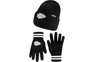 Ultra Game Adults NFL Official Super Soft Marled Winter Beanie Knit Hat With Warm Touch Screen Gloves