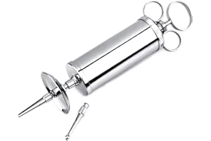 SURGICAL ONLINE Ear Wax Removal Syringe 4 OZ - Brass with Chrome Finish Ideal for Household, EMT, Firefighter, Police, Medical Student, School and Hobby