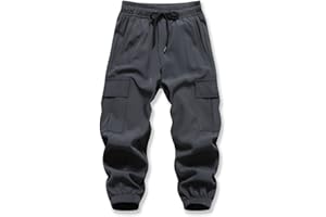 XiaoLongRen Baby Boys Cargo Joggers Pants Toddler Quick Dry Lightweight Hiking Pants Kids Pull On Sweatpants
