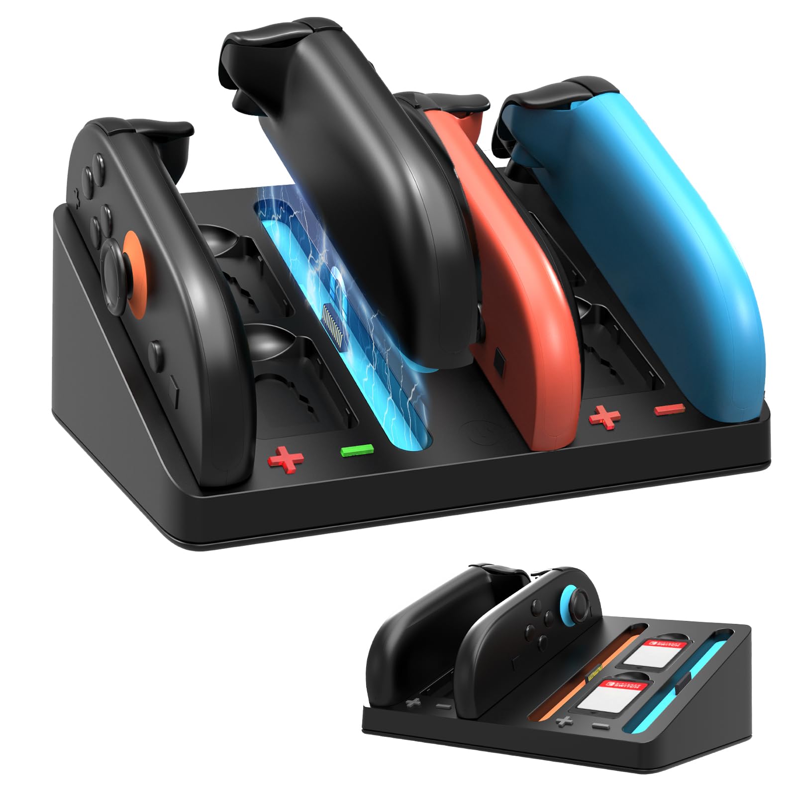 Photo 1 of ***(PARTS ONLY/ NON FUNCTIONAL)***Goldium Charging Dock for Nintendo Switch 2 & 1 Controller | 4 in 1 Magnetic Secure Charger for Joy-Con 2 & Controllers | with 4 Game Card Slots & Organized Storage