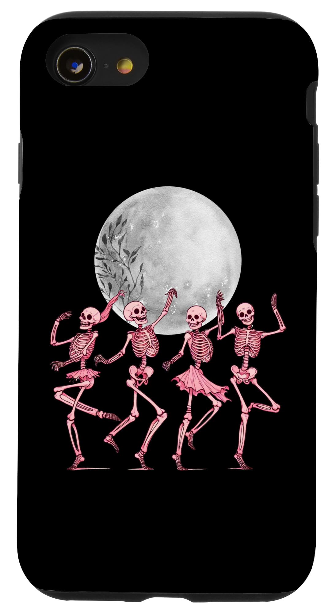 iPhone SE (2020) / 7 / 8 Skeleton Ballerina Dancing Floral Full Moon Ballet Halloween Case