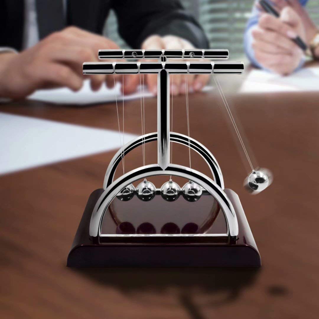 Newton Cradle Small Balance Ball Swinging Balls Physics Science Pendulum Balls Newtons Balls for